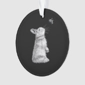 Honigrabbe und Hummeln| Bunny Lover Geschenk Ornament (Vorderseite)