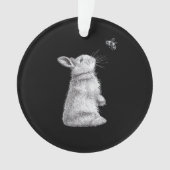 Honigrabbe und Hummeln| Bunny Lover Geschenk Ornament (Vorderseite)