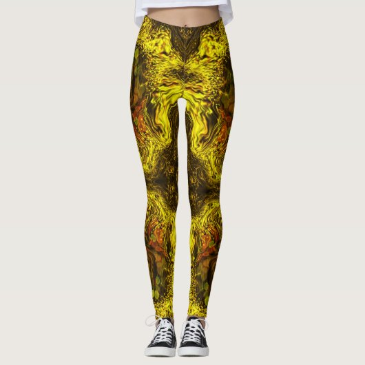 Honigspurblüte abstrakt leggings (Vorderseite)