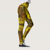 Honigspurblüte abstrakt leggings (Rechts)