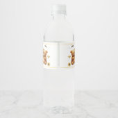 Honigstaubblume, gelbe, geschlechtsneutrale Babydu Wasserflaschenetikett (Rückseite)