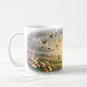 Honigsüße Wiesen-Singvogel-Symphonie Kunsttasse Kaffeetasse