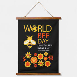 Honigtag, 20. Mai Wandteppich Mit Holzrahmen