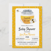 Honigtopf & Biene Baby Shower Einladung (Vorderseite)