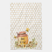 Honigtopf der Bienenart Geschirrtuch (Vertikal)