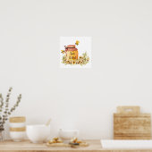 Honigtopf der Bienenart Poster (Küche)