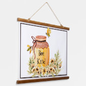 Honigtopf der Bienenart Wandteppich Mit Holzrahmen (Gewinkelt)