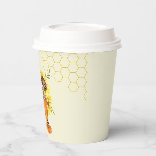 Honigtopf für Honigwaben und Bienen Pappbecher (Links)