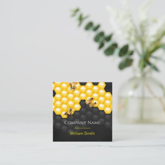Honigverkäufer - Imker Quadratische Visitenkarte (Stehend Vorderseite)