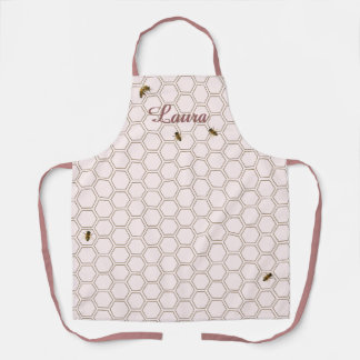 Honigwabe Bienenenkäfer Pink Personalisierte Schür Schürze