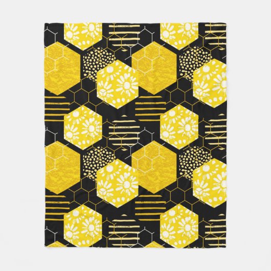 Honigwabe! Fleecedecke. Fleecedecke (Vorderseite)