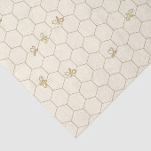 Honigwabe Gemustertes Gewebe mit kleinen Bienen Seidenpapier (Ausschnitt)