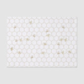 Honigwabe Gemustertes Gewebe mit kleinen Bienen Seidenpapier (Vorderseite)