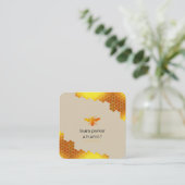 Honigwabe Honey Bee Apirarist Hexagons Beekeeper Quadratische Visitenkarte (Stehend Vorderseite)