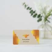 Honigwabe Honey Bee Apirarist Hexagons Beekeeper Visitenkarte (Stehend Vorderseite)