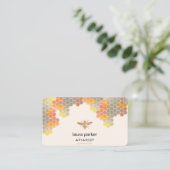 Honigwabe Honey Bee Apirarist Hexagons Beekeeper Visitenkarte (Stehend Vorderseite)