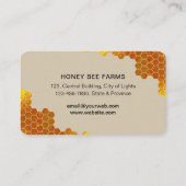 Honigwabe Honey Bee Apirarist Hexagons Beekeeper Visitenkarte (Rückseite)