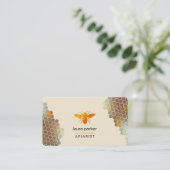 Honigwabe Honey Bee Apirarist Hexagons Beekeeper Visitenkarte (Stehend Vorderseite)