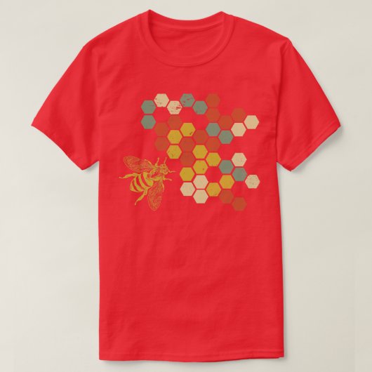 Honigwabe Honey Bee Hobby Beekeeper T-Shirt (Design vorne)