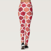 Honigwabe in Rottönen Leggings (Rückseite)