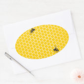 Honigwabe Ovaler Aufkleber (Umschlag)