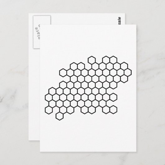 Honigwabe Postkarte (Vorne/Hinten)