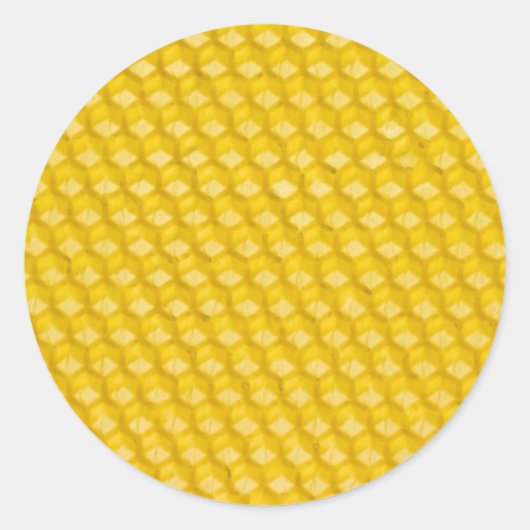 Honigwabe Runder Aufkleber (Vorderseite)