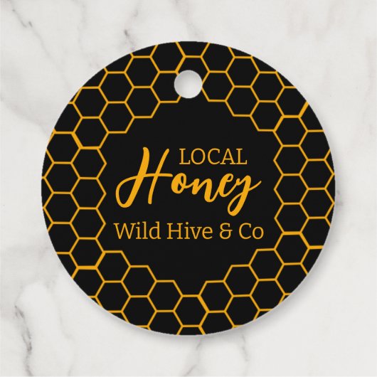 Honigwabe - Schwarzer oder weißer Hintergrund Geschenkanhänger (Rückseite)