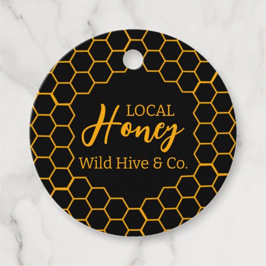 Honigwabe - Schwarzer oder weißer Hintergrund Geschenkanhänger (Vorderseite)