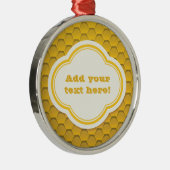 Honigwabe Silbernes Ornament (Rechts)