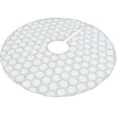 Honigwabe Taupe Neutral Pattern Beekeeper Polyester Weihnachtsbaumdecke (Schrägansicht)