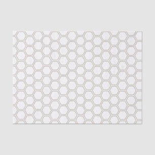 Honigwabe Taupe Neutral Pattern Beekeeper Seidenpapier