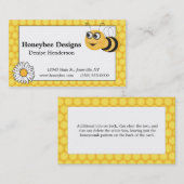 Honigwabe und Biene Personalisiert Visitenkarte (Vorne/Hinten)