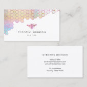 Honigwabe und Biene Visitenkarte (Vorne/Hinten)