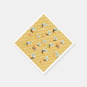 Honigwabe und Bienen als erste Biene zum Geburtsta Serviette (Ecke)