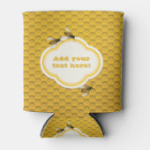 Honigwabe und Bienen Dosenkühler (Vorderseite)