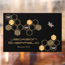 Honigwabe und Bienen