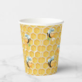 Honigwabe und Bienen First Baby's Birthday Pappbecher (Rechts)