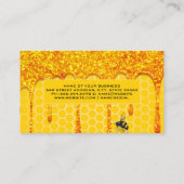 Honigwabe und Bienen | Honig tropfen Visitenkarte (Rückseite)