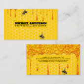 Honigwabe und Bienen | Honig tropfen Visitenkarte (Vorne/Hinten)