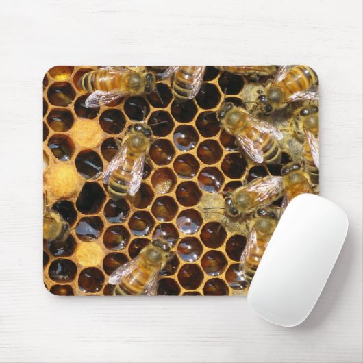 Honigwabe und Bienen-Mousepad Mousepad (Mit Mouse)