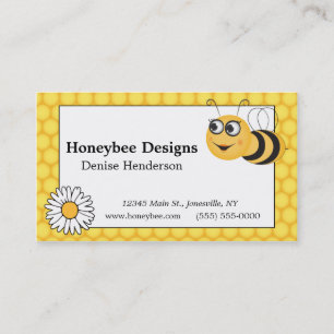 Honigwabe und Bienen Personalisiert Visitenkarte