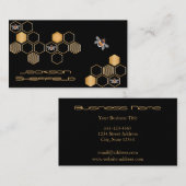 Honigwabe und Bienen Visitenkarte (Vorne/Hinten)