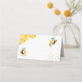 Honigwabe und Bienenfuttermarken Platzkarte (Rückseite)