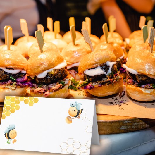 Honigwabe und Bienenfuttermarken Platzkarte