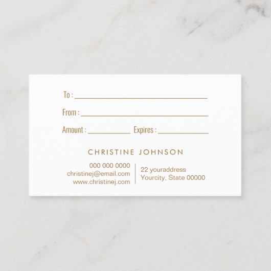 Honigwabe und Bienengeschenk Visitenkarte (Rückseite)