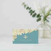 Honigwabe und Bienenkönigin Visitenkarte (Stehend Vorderseite)