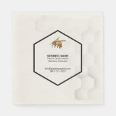 Honigwabe und Bienenlogo Honig schmecken Napkins Serviette (Vorderseite)
