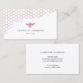 Honigwabe und Bienenlogo Visitenkarte (Vorne/Hinten)