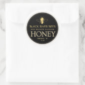 Honigwabe und Bienenstöcke Runder Aufkleber (Tasche)